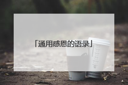通用感恩的语录