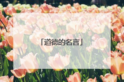 道德的名言