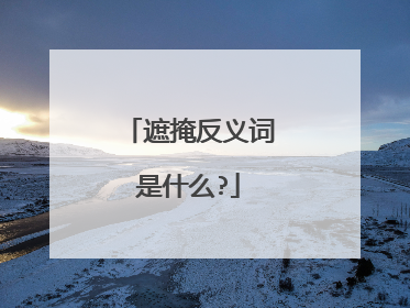 遮掩反义词是什么?