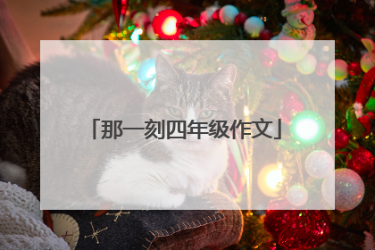 那一刻四年级作文