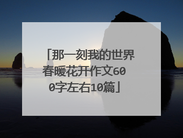 那一刻我的世界春暖花开作文600字左右10篇