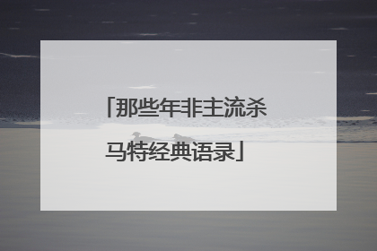 那些年非主流杀马特经典语录