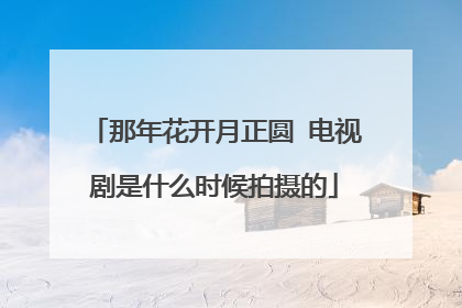 那年花开月正圆 电视剧是什么时候拍摄的