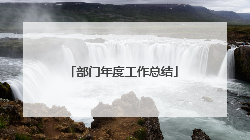 部门年度工作总结
