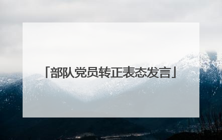 部队党员转正表态发言
