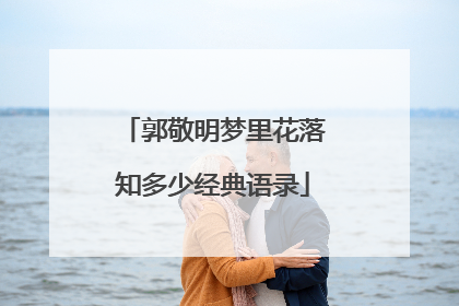 郭敬明梦里花落知多少经典语录