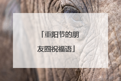 重阳节的朋友圈祝福语