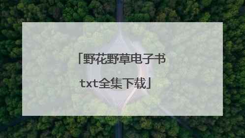 野花野草电子书txt全集下载