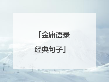 金庸语录经典句子