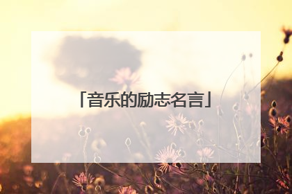 音乐的励志名言