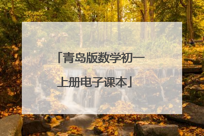 青岛版数学初一上册电子课本