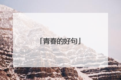 青春的好句