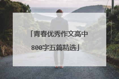 青春优秀作文高中800字五篇精选