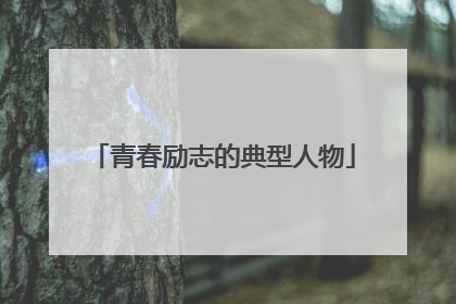 青春励志的典型人物