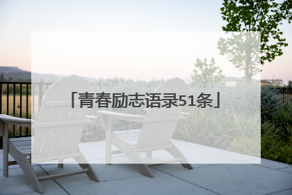 青春励志语录51条