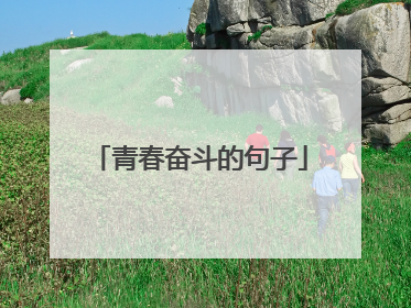 青春奋斗的句子