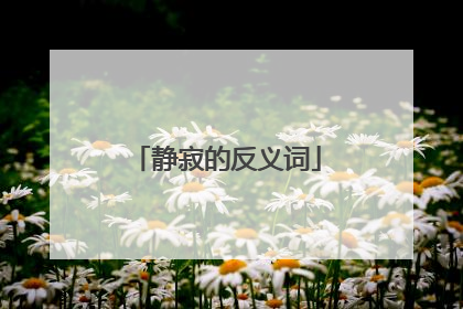 静寂的反义词