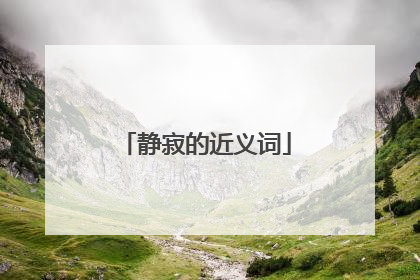 静寂的近义词