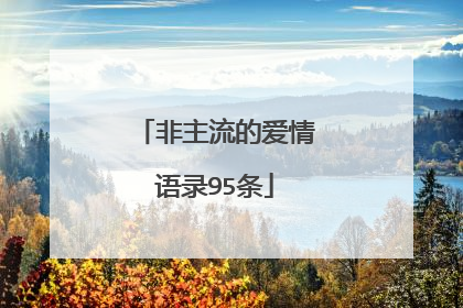 非主流的爱情语录95条
