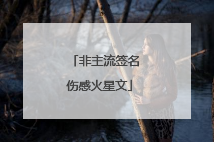 非主流签名伤感火星文