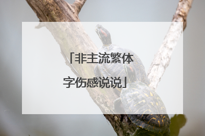 非主流繁体字伤感说说