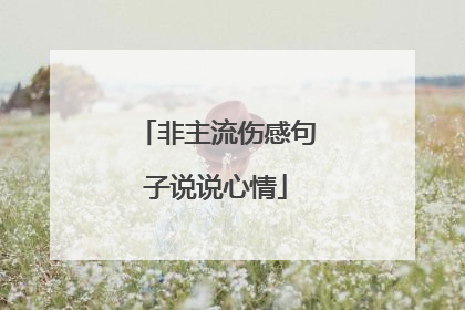 非主流伤感句子说说心情