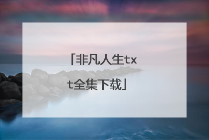非凡人生txt全集下载