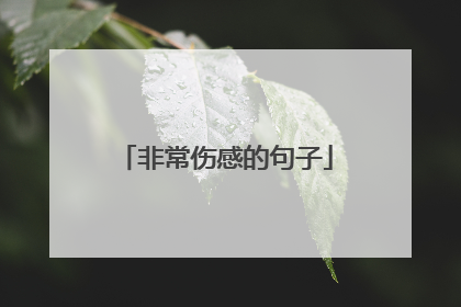 非常伤感的句子