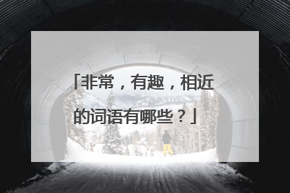 非常,有趣,相近的词语有哪些?