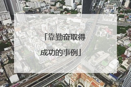 靠勤奋取得成功的事例