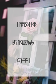 面对挫折的励志句子