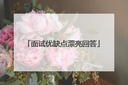面试优缺点漂亮回答