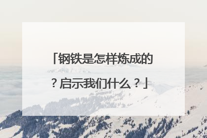 钢铁是怎样炼成的？启示我们什么？