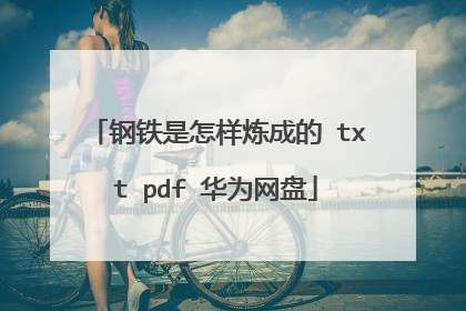 钢铁是怎样炼成的 txt pdf 华为网盘
