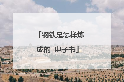 钢铁是怎样炼成的 电子书