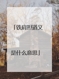 铁肩担道义是什么意思