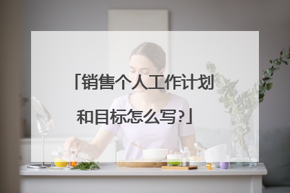 销售个人工作计划和目标怎么写?