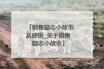 销售励志小故事及感悟_关于销售励志小故事