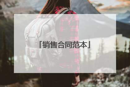 销售合同范本