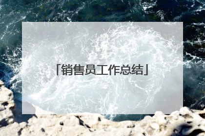销售员工作总结