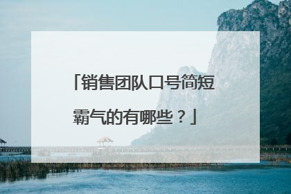销售团队口号简短霸气的有哪些?