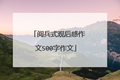 阅兵式观后感作文500字作文