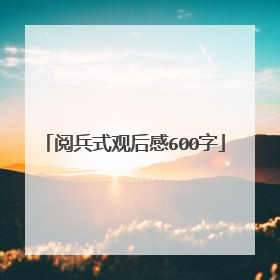 阅兵式观后感600字
