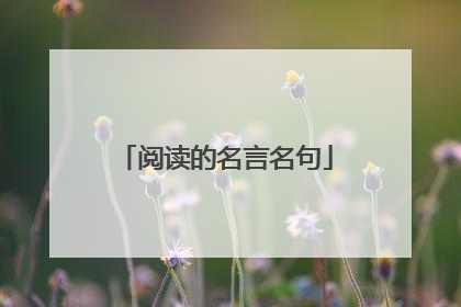 阅读的名言名句