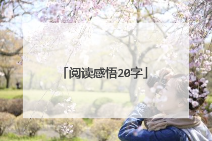 阅读感悟20字