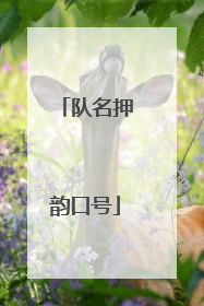 队名押韵口号