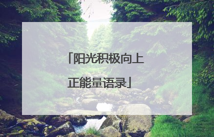 阳光积极向上正能量语录