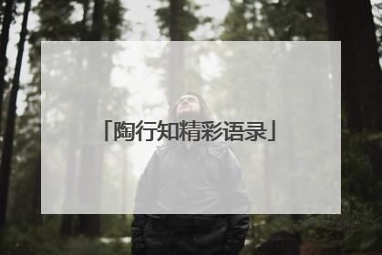 陶行知精彩语录