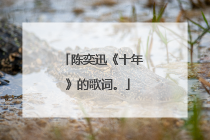 陈奕迅《十年》的歌词。