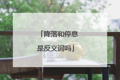 降落和停息是反义词吗